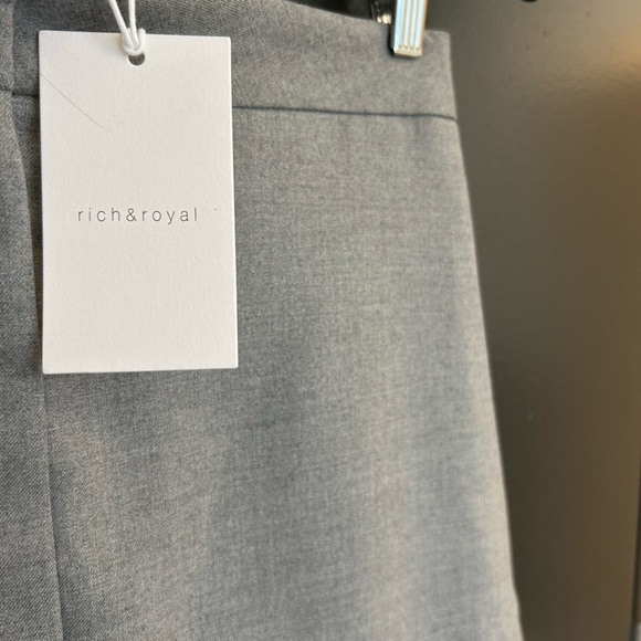 Rich and Royal NWT size 6 Gray Pleated Skirt ultra classic/academia/office siren - Picture 4 of 10